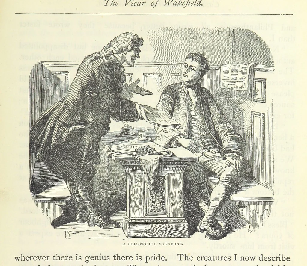 An illustration from The vicar of Wakefield, and other works ... With introduction notes and a life of Oliver Goldsmith, by John Francis Waller, 1885, leaf 153
