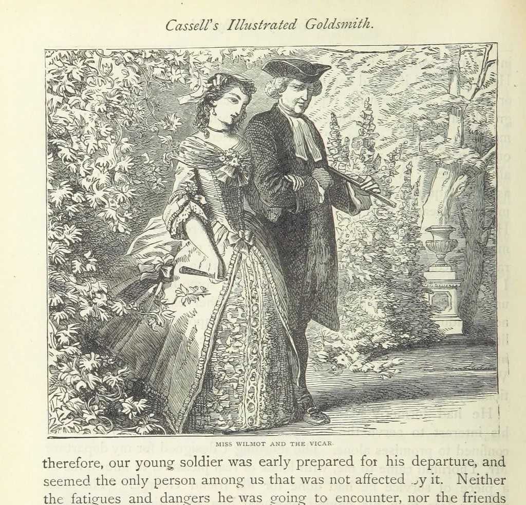 An illustration from The vicar of Wakefield, and other works ... With introduction notes and a life of Oliver Goldsmith, by John Francis Waller, 1885, leaf 164
