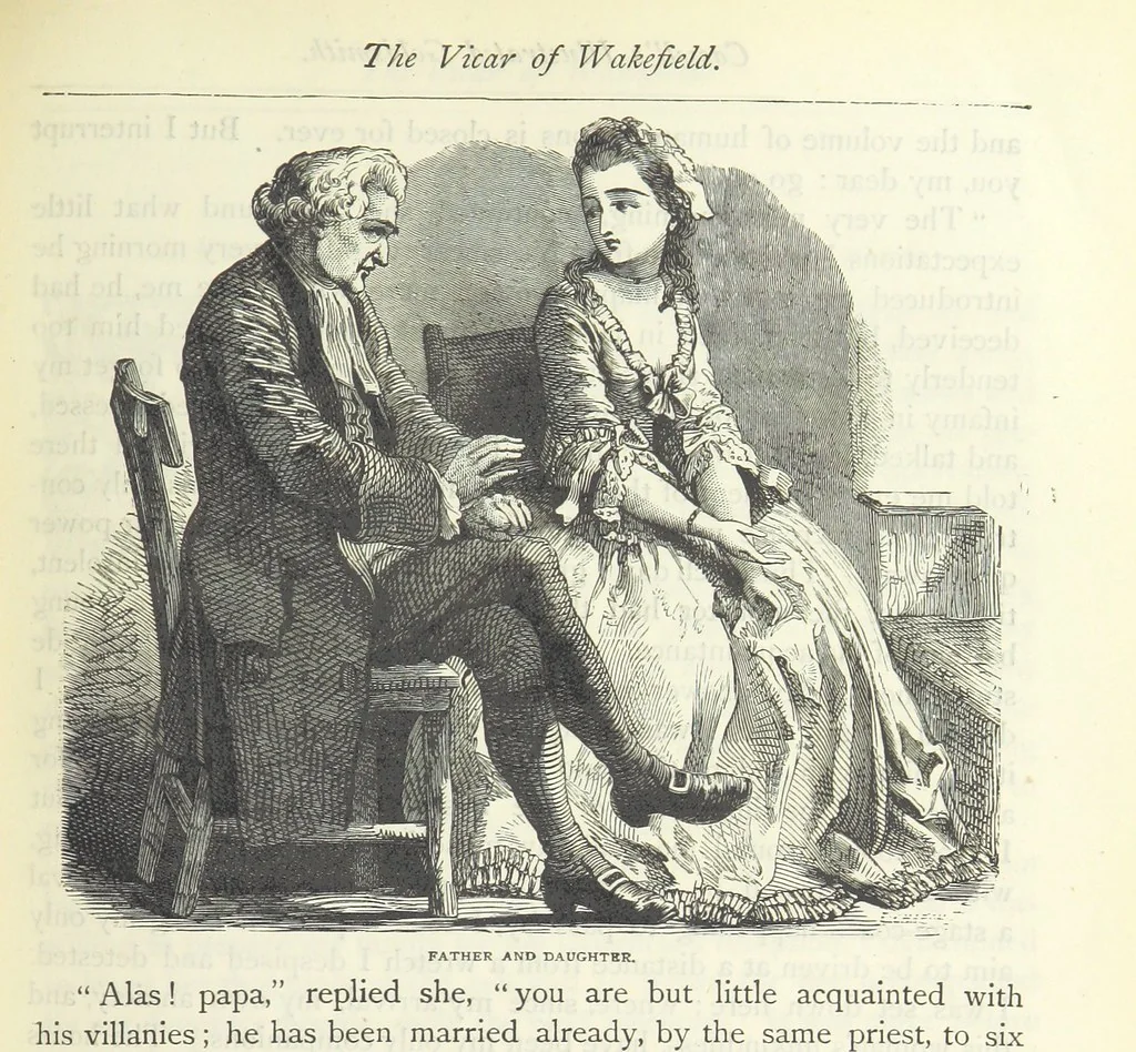 An illustration from The vicar of Wakefield, and other works ... With introduction notes and a life of Oliver Goldsmith, by John Francis Waller, 1885, leaf 169