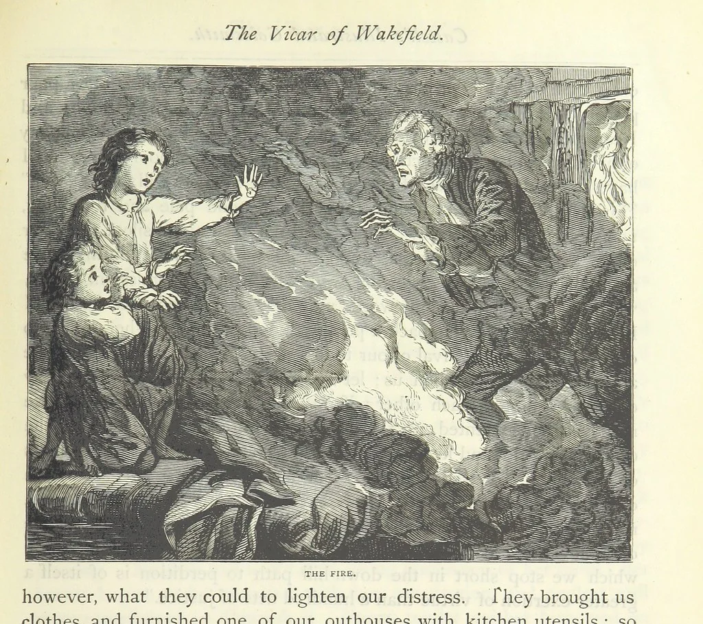 An illustration from The vicar of Wakefield, and other works ... With introduction notes and a life of Oliver Goldsmith, by John Francis Waller, 1885, leaf 173