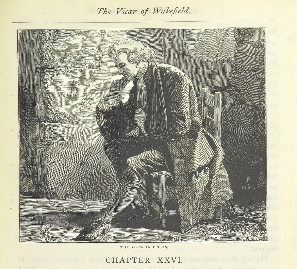 An illustration from The vicar of Wakefield, and other works ... With introduction notes and a life of Oliver Goldsmith, by John Francis Waller, 1885, leaf 189