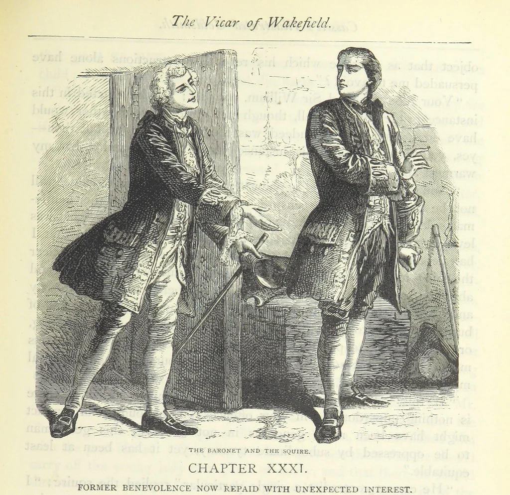An illustration from The vicar of Wakefield, and other works ... With introduction notes and a life of Oliver Goldsmith, by John Francis Waller, 1885, leaf 221