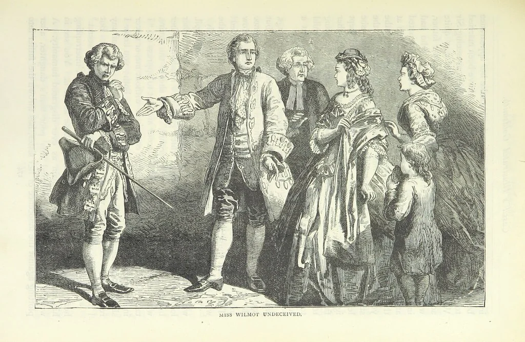 An illustration from The vicar of Wakefield, and other works ... With introduction notes and a life of Oliver Goldsmith, by John Francis Waller, 1885, leaf 225
