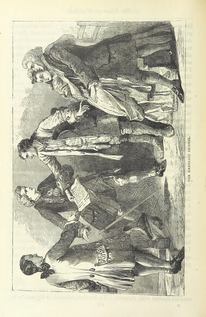 An illustration from The vicar of Wakefield, and other works ... With introduction notes and a life of Oliver Goldsmith, by John Francis Waller, 1885, leaf 232