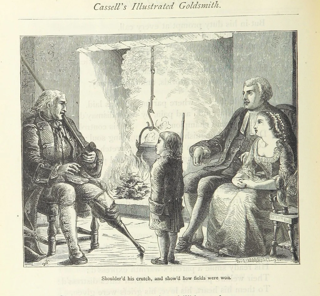 An illustration from The vicar of Wakefield, and other works ... With introduction notes and a life of Oliver Goldsmith, by John Francis Waller, 1885, leaf 252