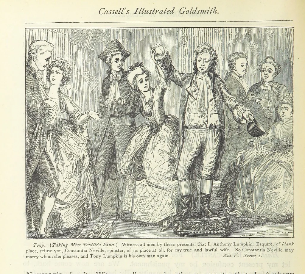 An illustration from The vicar of Wakefield, and other works ... With introduction notes and a life of Oliver Goldsmith, by John Francis Waller, 1885, leaf 360