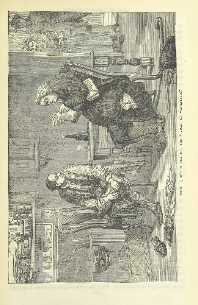 An illustration from The vicar of Wakefield, and other works ... With introduction notes and a life of Oliver Goldsmith, by John Francis Waller, 1885, leaf 37
