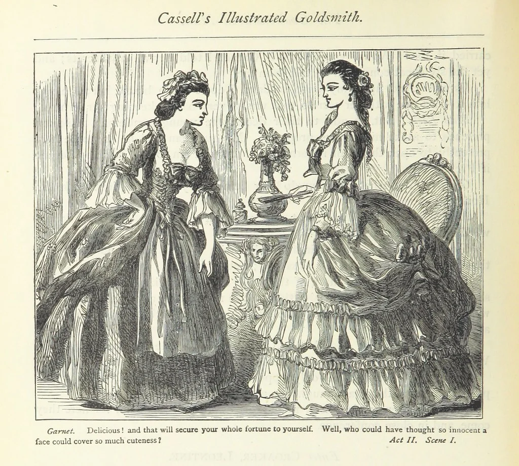 An illustration from The vicar of Wakefield, and other works ... With introduction notes and a life of Oliver Goldsmith, by John Francis Waller, 1885, leaf 376