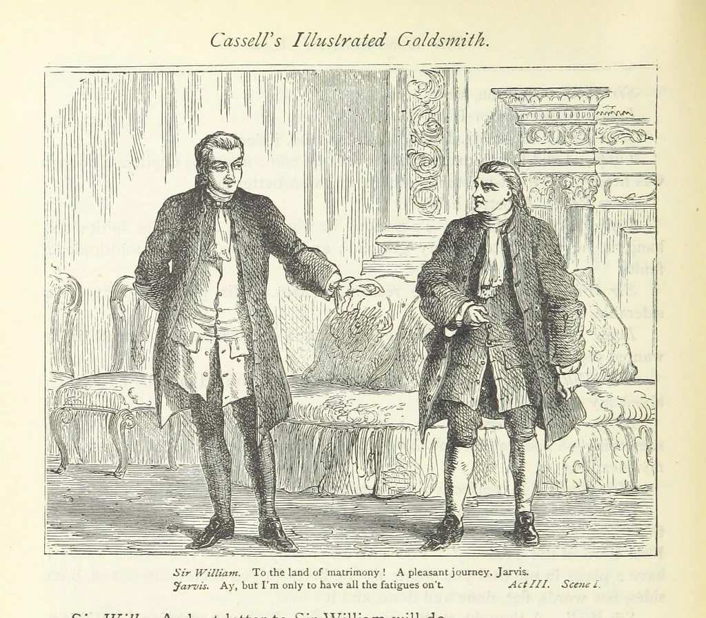 An illustration from The vicar of Wakefield, and other works ... With introduction notes and a life of Oliver Goldsmith, by John Francis Waller, 1885, leaf 396