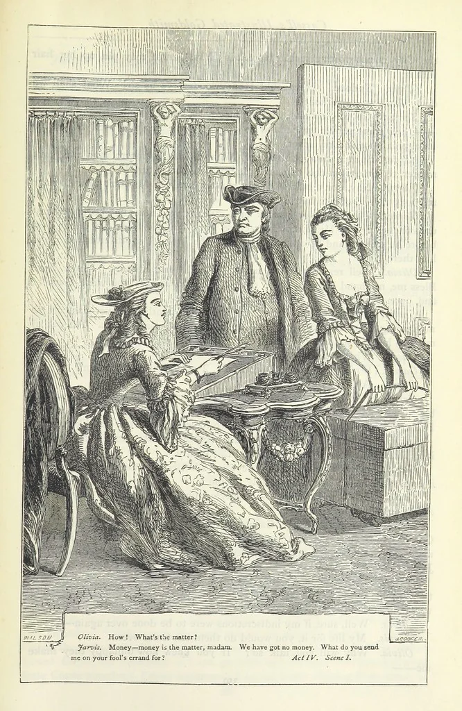 An illustration from The vicar of Wakefield, and other works ... With introduction notes and a life of Oliver Goldsmith, by John Francis Waller, 1885, leaf 401