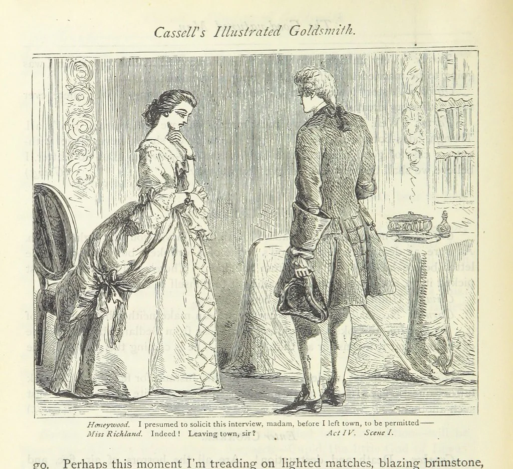 An illustration from The vicar of Wakefield, and other works ... With introduction notes and a life of Oliver Goldsmith, by John Francis Waller, 1885, leaf 404
