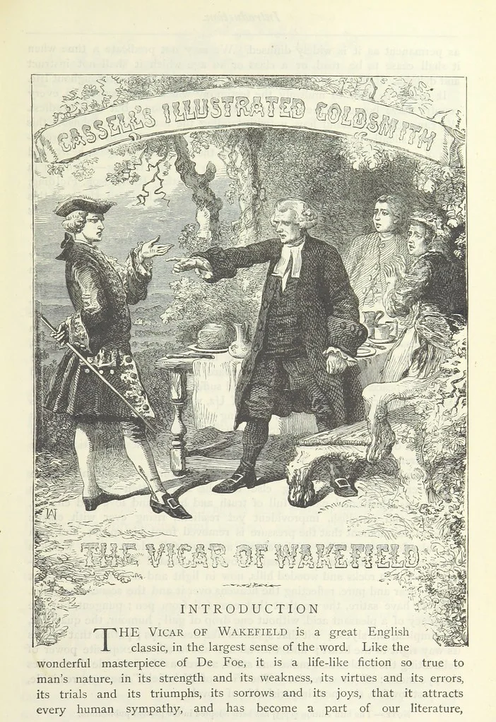 An illustration from The vicar of Wakefield, and other works ... With introduction notes and a life of Oliver Goldsmith, by John Francis Waller, 1885, leaf 53