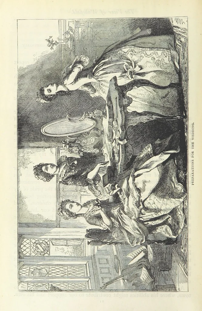 An illustration from The vicar of Wakefield, and other works ... With introduction notes and a life of Oliver Goldsmith, by John Francis Waller, 1885, leaf 64