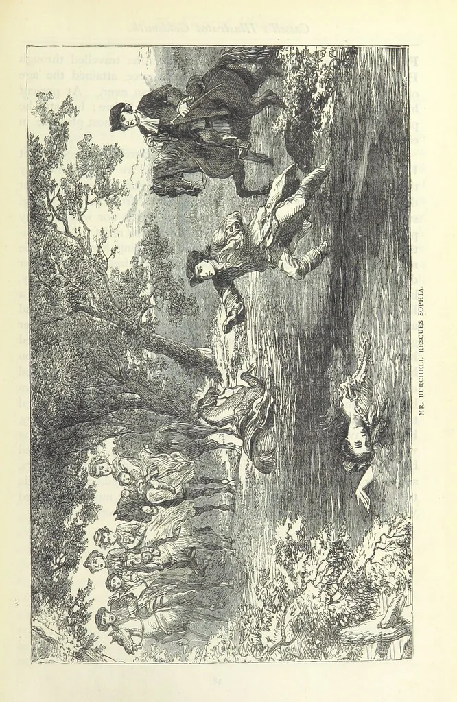 An illustration from The vicar of Wakefield, and other works ... With introduction notes and a life of Oliver Goldsmith, by John Francis Waller, 1885, leaf 69