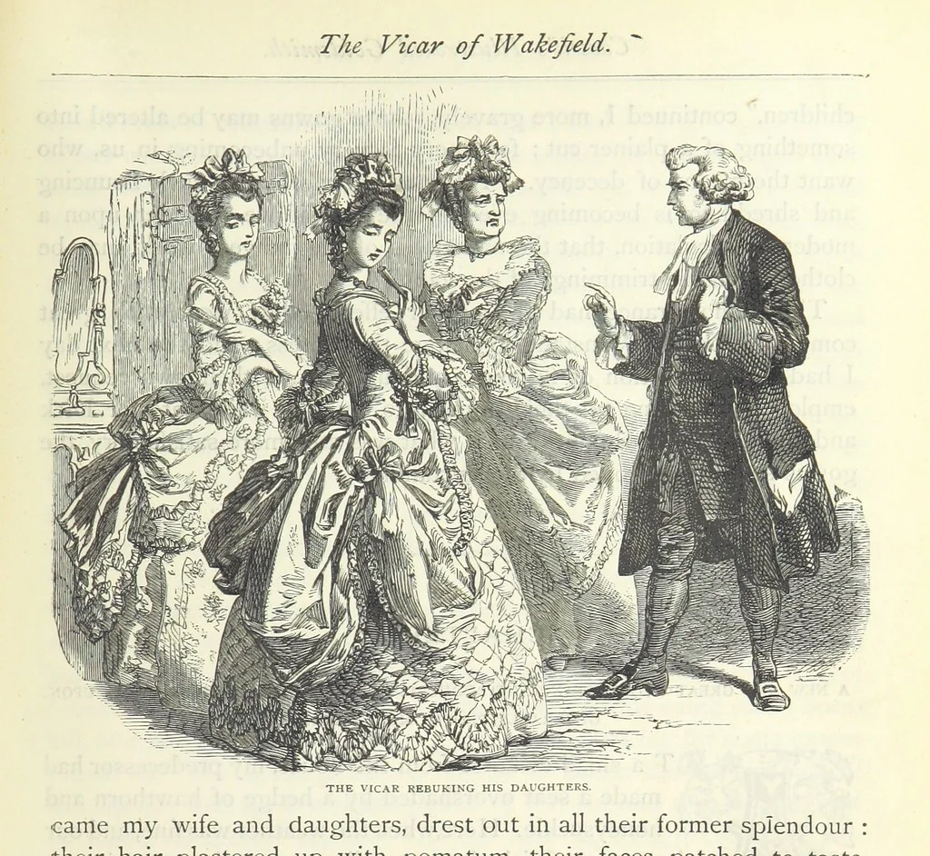 An illustration from The vicar of Wakefield, and other works ... With introduction notes and a life of Oliver Goldsmith, by John Francis Waller, 1885, leaf 73