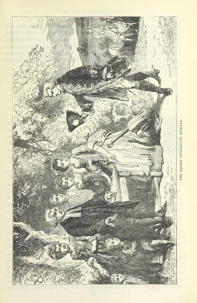 An illustration from The vicar of Wakefield, and other works ... With introduction notes and a life of Oliver Goldsmith, by John Francis Waller, 1885, leaf 77