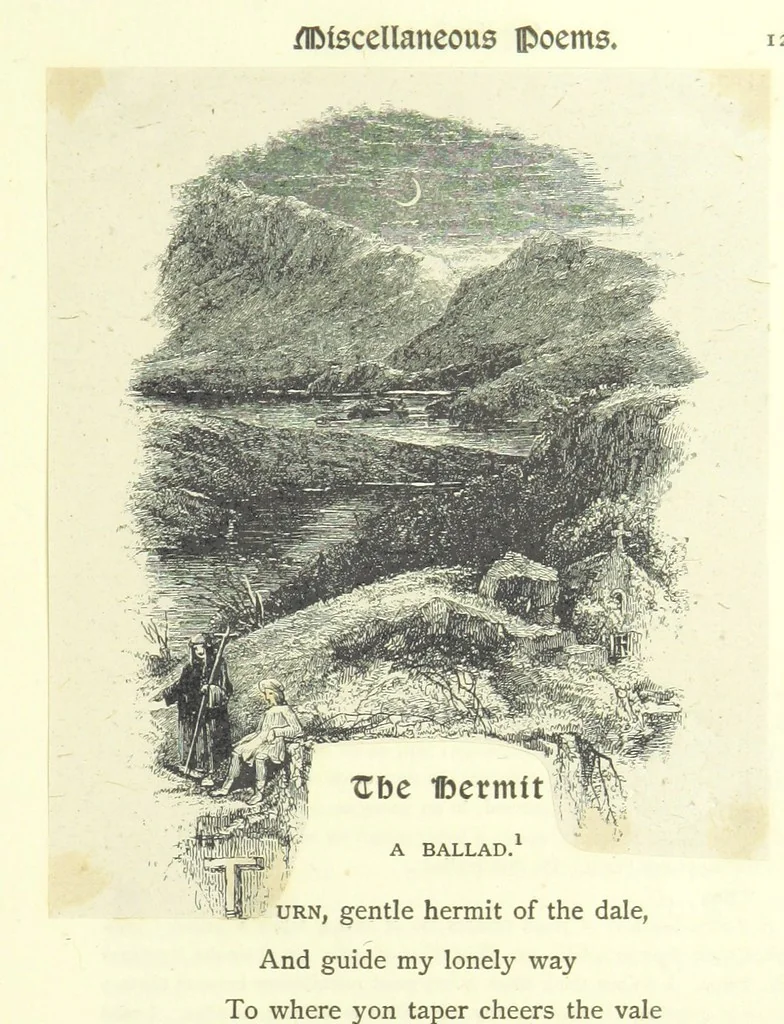 An illustration from The poetical works of Oliver Goldsmith. Illustrated by wood engravings from the designs of Cope, Creswick, Horsley, Redgrave, and Frederick Tayler, 1888, leaf 169
