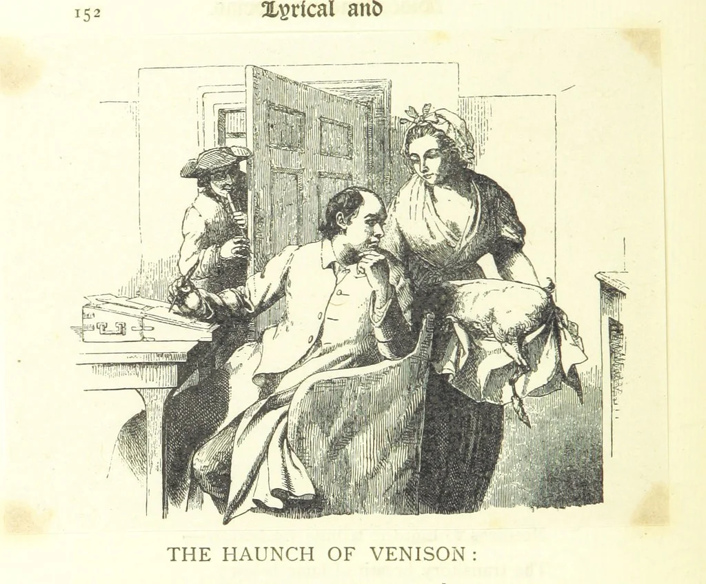 An illustration from The poetical works of Oliver Goldsmith. Illustrated by wood engravings from the designs of Cope, Creswick, Horsley, Redgrave, and Frederick Tayler, 1888, leaf 194