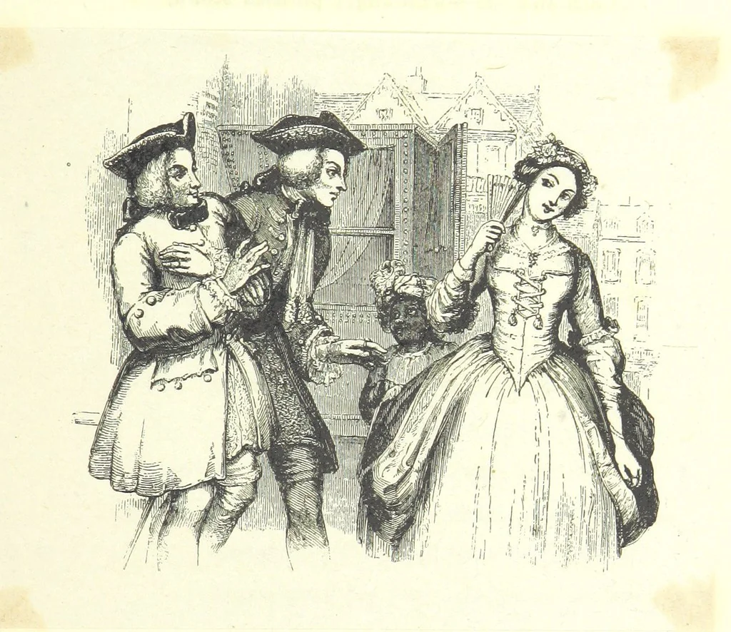 An illustration from The poetical works of Oliver Goldsmith. Illustrated by wood engravings from the designs of Cope, Creswick, Horsley, Redgrave, and Frederick Tayler, 1888, leaf 269