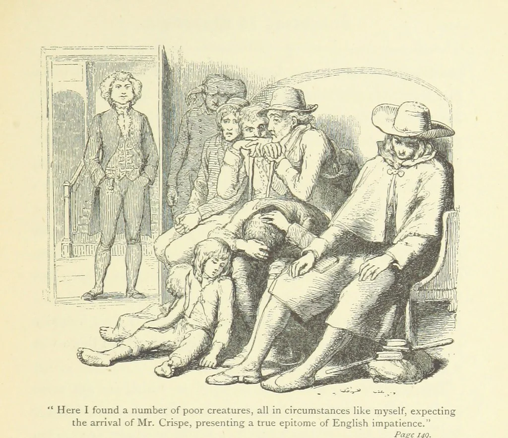 An illustration from The vicar of Wakefield ... With a memoir of Goldsmith, by Professor Masson, 1888, leaf 129