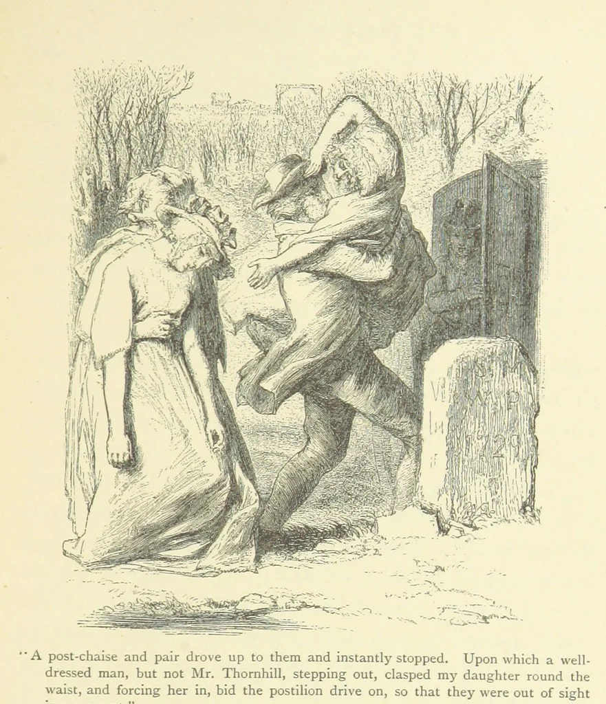 An illustration from The vicar of Wakefield ... With a memoir of Goldsmith, by Professor Masson, 1888, leaf 209