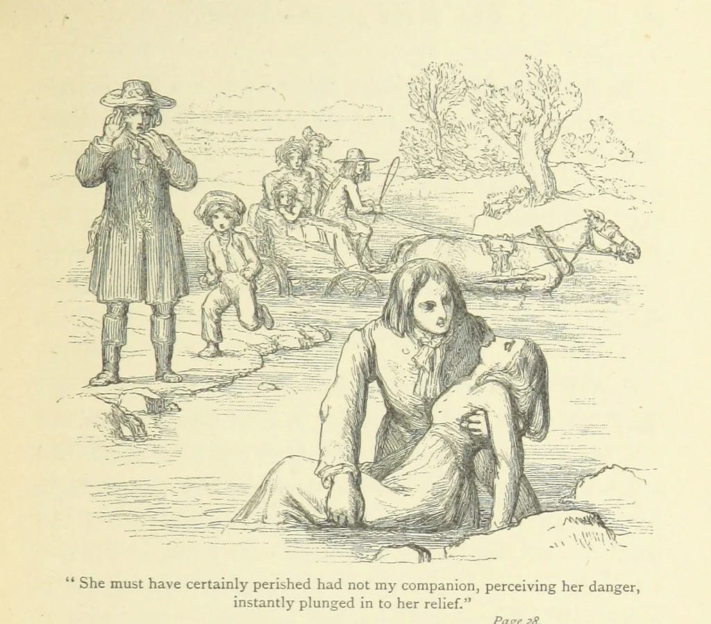 An illustration from The vicar of Wakefield ... With a memoir of Goldsmith, by Professor Masson, 1888, leaf 27
