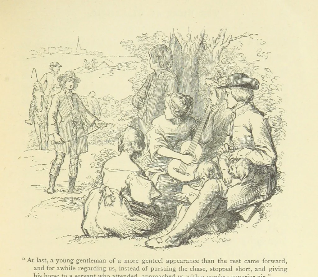 An illustration from The vicar of Wakefield ... With a memoir of Goldsmith, by Professor Masson, 1888, leaf 41