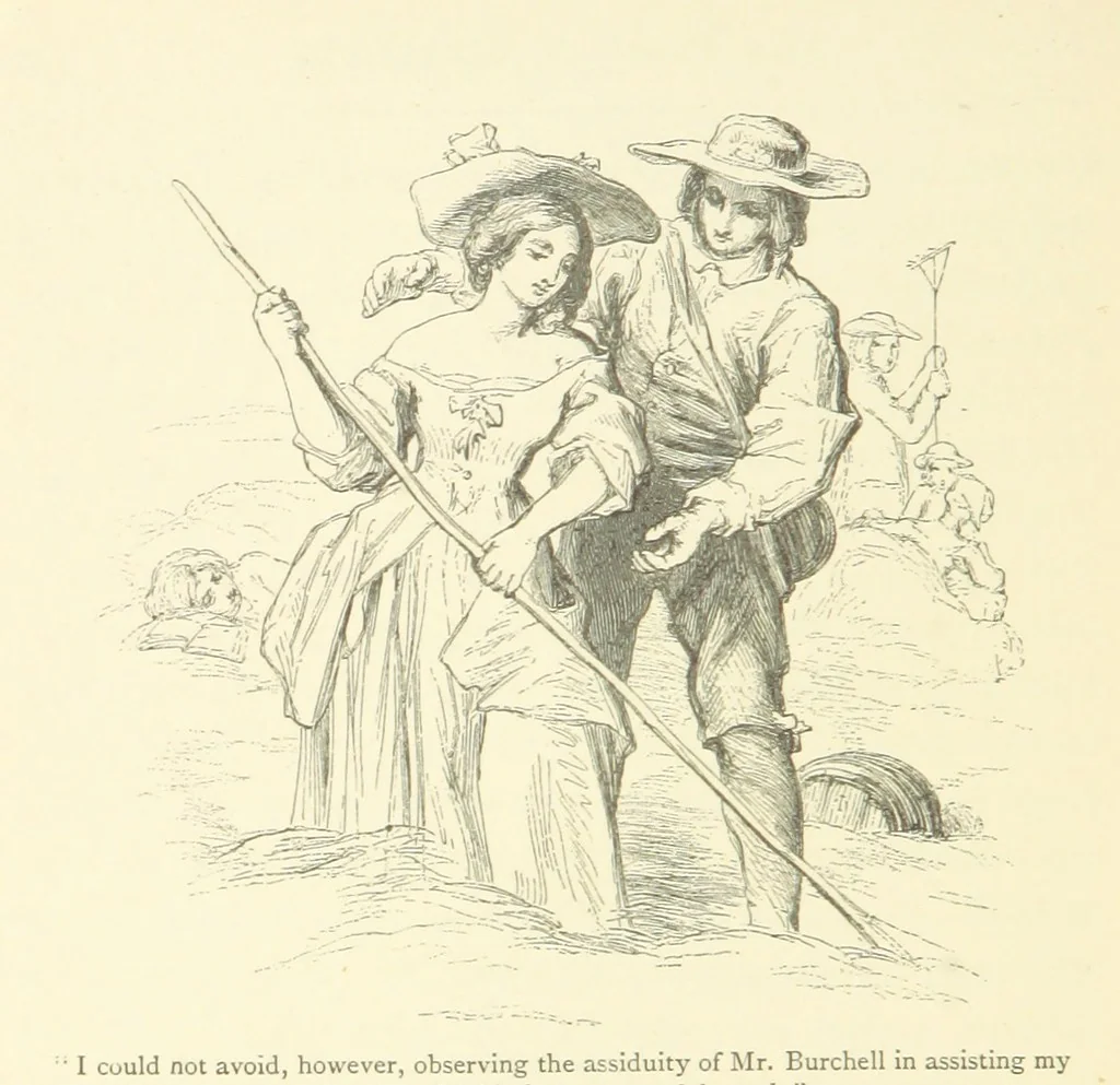 An illustration from The vicar of Wakefield ... With a memoir of Goldsmith, by Professor Masson, 1888, leaf 46