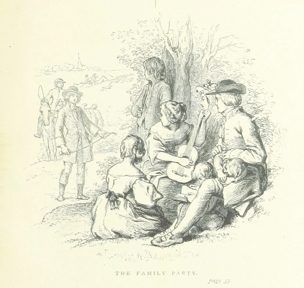 An illustration from The vicar of Wakefield ... With a memoir of Goldsmith, by Professor Masson, 1888, leaf 5