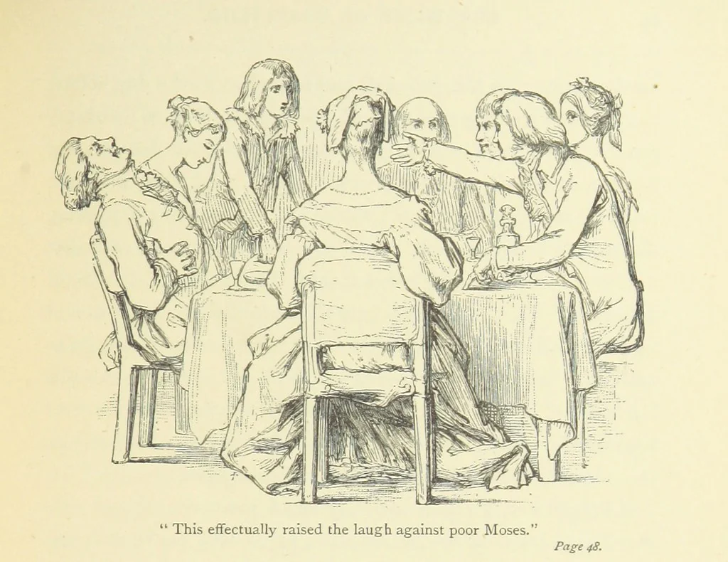 An illustration from The vicar of Wakefield ... With a memoir of Goldsmith, by Professor Masson, 1888, leaf 51