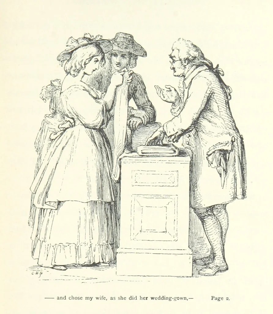 An illustration from The vicar of Wakefield. Nouvelle édition, avec une notice, un argument analytique et des notes par M. l'Abbé B. Colpin, 1896, leaf 21