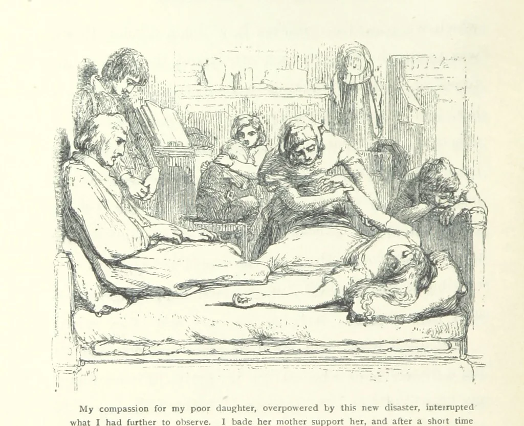 An illustration from The vicar of Wakefield. Nouvelle édition, avec une notice, un argument analytique et des notes par M. l'Abbé B. Colpin, 1896, leaf 214
