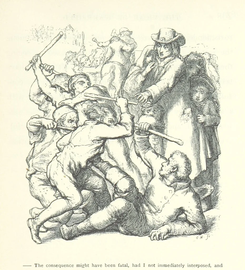 An illustration from The vicar of Wakefield. Nouvelle édition, avec une notice, un argument analytique et des notes par M. l'Abbé B. Colpin, 1896, leaf 229