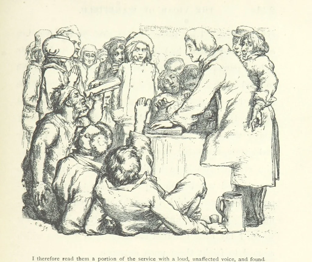 An illustration from The vicar of Wakefield. Nouvelle édition, avec une notice, un argument analytique et des notes par M. l'Abbé B. Colpin, 1896, leaf 245