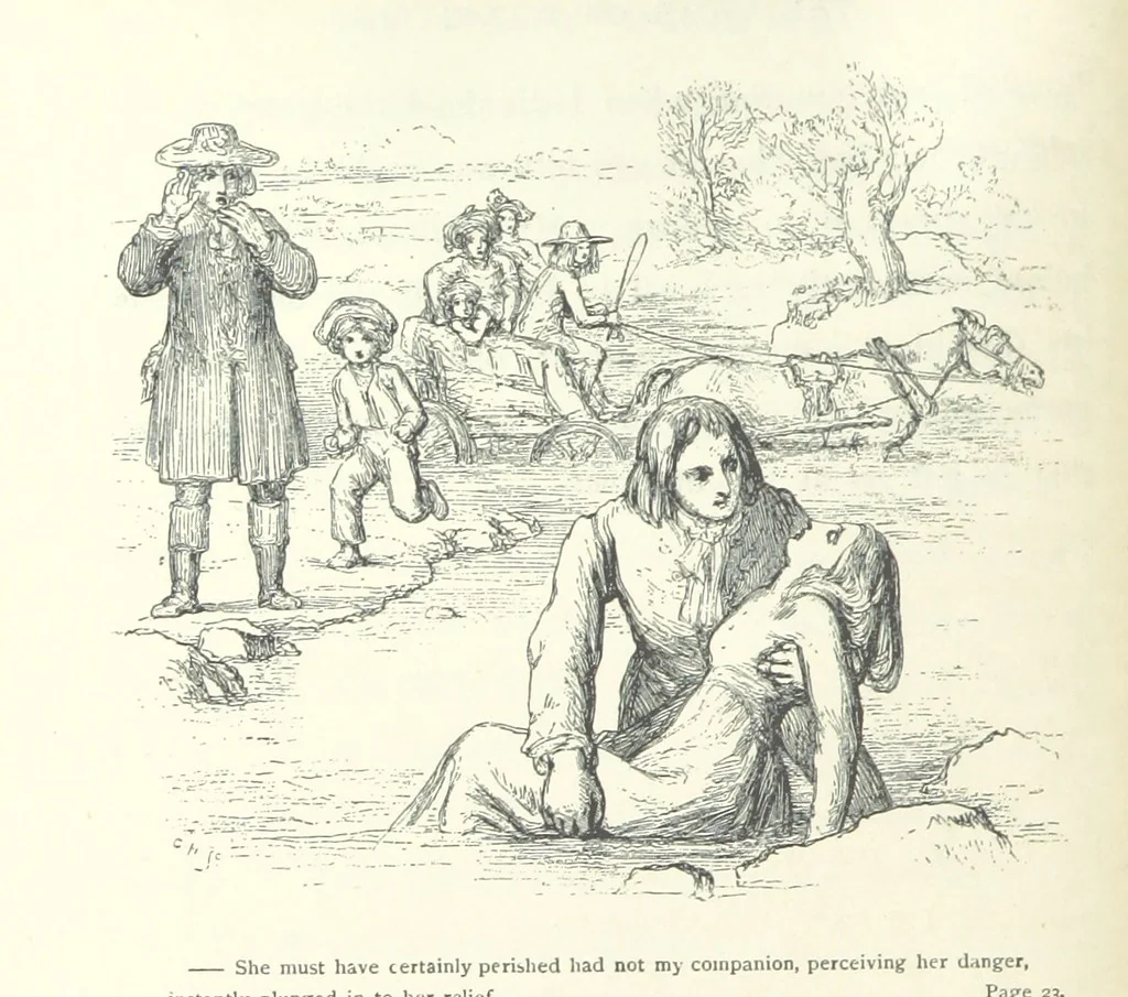 An illustration from The vicar of Wakefield. Nouvelle édition, avec une notice, un argument analytique et des notes par M. l'Abbé B. Colpin, 1896, leaf 34