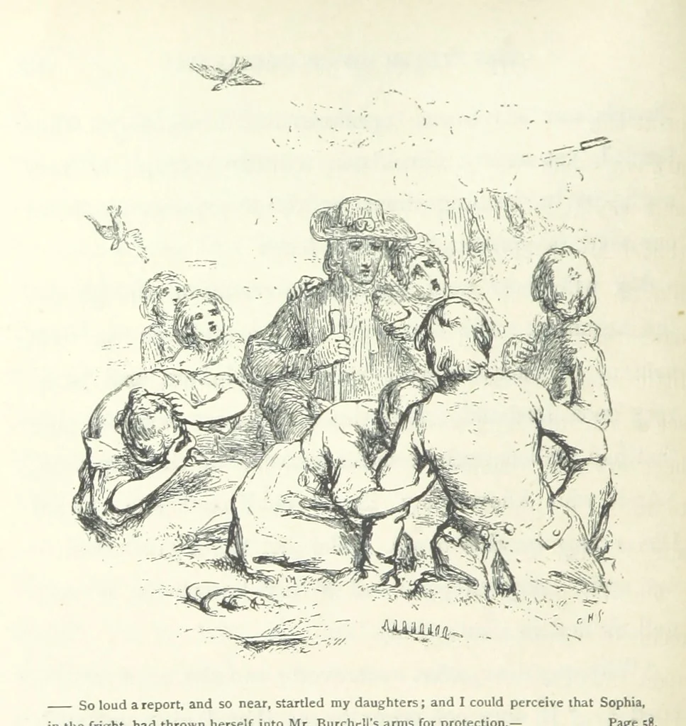 An illustration from The vicar of Wakefield. Nouvelle édition, avec une notice, un argument analytique et des notes par M. l'Abbé B. Colpin, 1896, leaf 70