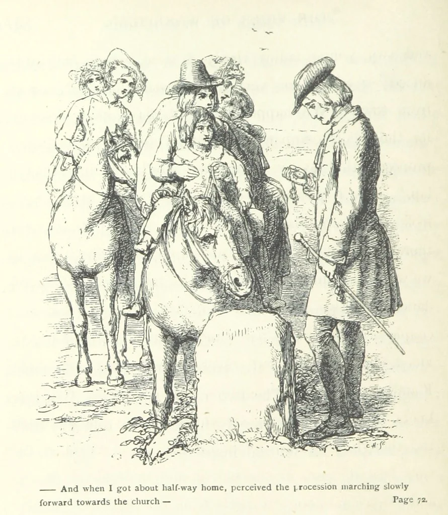An illustration from The vicar of Wakefield. Nouvelle édition, avec une notice, un argument analytique et des notes par M. l'Abbé B. Colpin, 1896, leaf 80