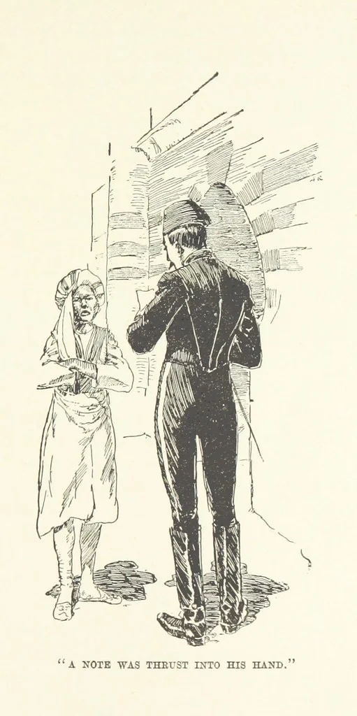 An illustration from Greater Love. By A. Gordon. And other stories by R. Barr, E. Halsted, etc, 1894, leaf 153