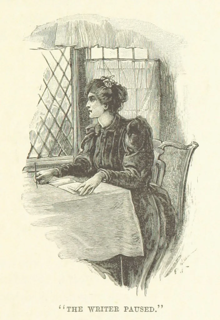 An illustration from Greater Love. By A. Gordon. And other stories by R. Barr, E. Halsted, etc, 1894, leaf 181