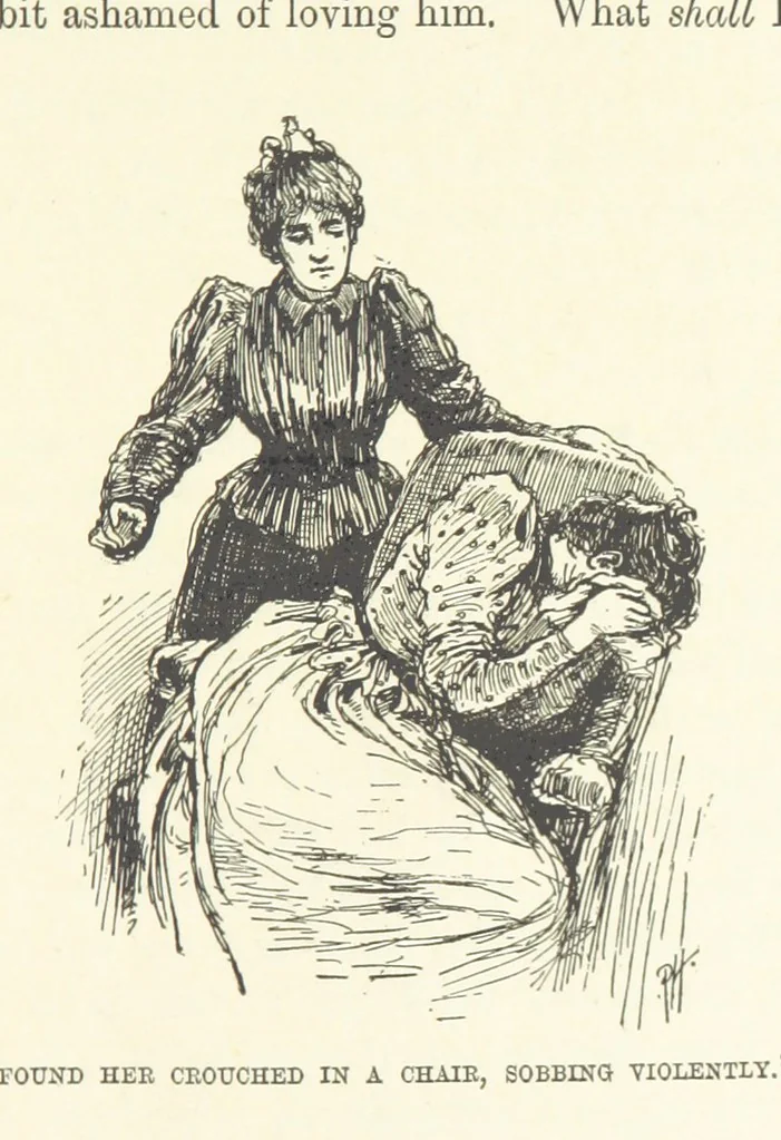 An illustration from Greater Love. By A. Gordon. And other stories by R. Barr, E. Halsted, etc, 1894, leaf 197