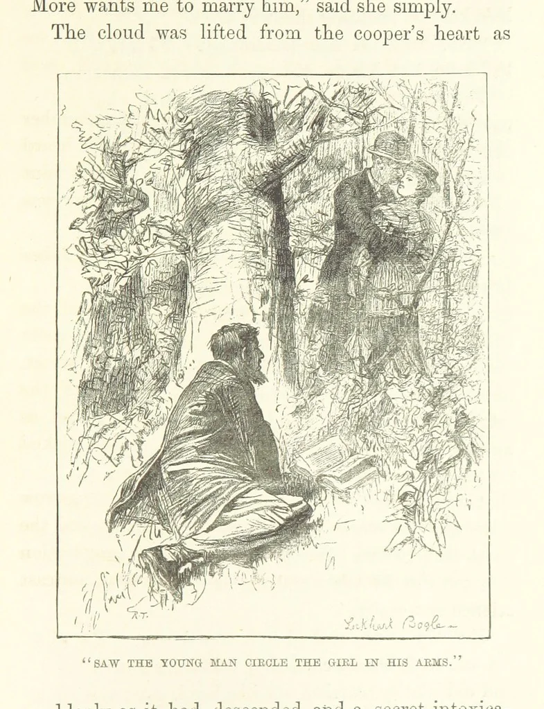 An illustration from Greater Love. By A. Gordon. And other stories by R. Barr, E. Halsted, etc, 1894, leaf 231