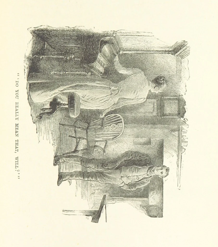 An illustration from Greater Love. By A. Gordon. And other stories by R. Barr, E. Halsted, etc, 1894, leaf 239