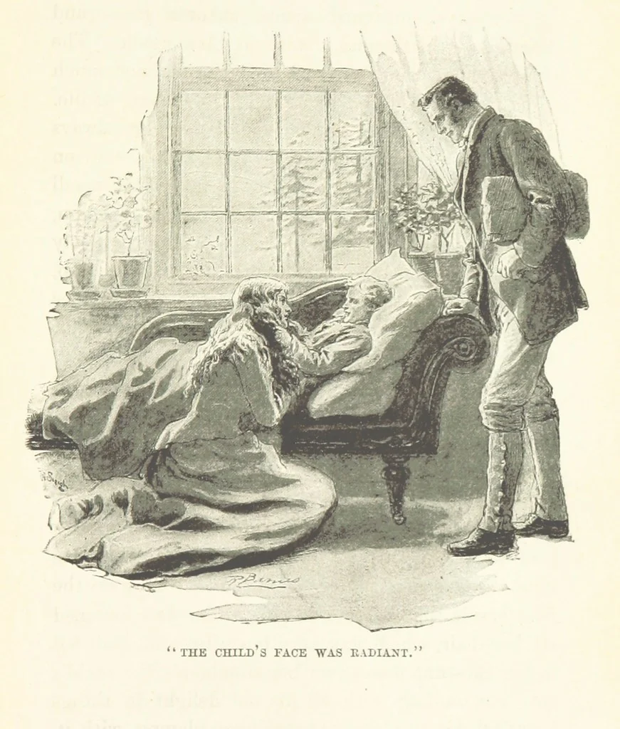 An illustration from Greater Love. By A. Gordon. And other stories by R. Barr, E. Halsted, etc, 1894, leaf 255