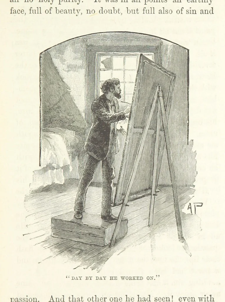 An illustration from Greater Love. By A. Gordon. And other stories by R. Barr, E. Halsted, etc, 1894, leaf 55
