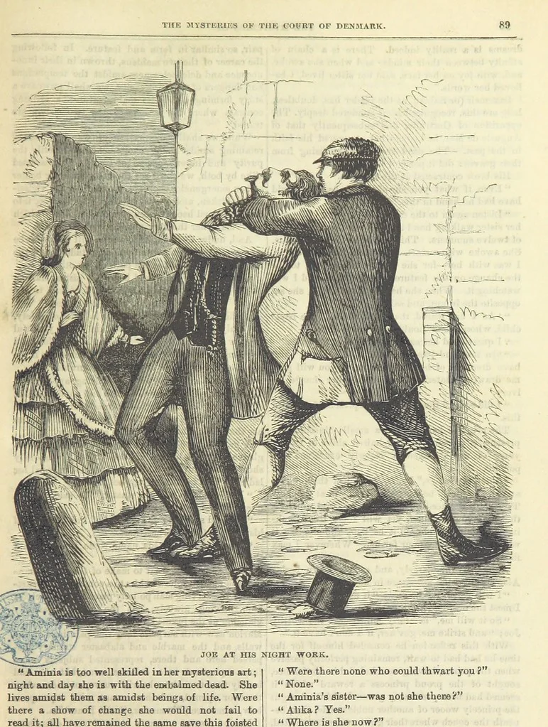 An illustration from The Mysteries of the Court of Denmark ... Illustrated, 1863, leaf 101
