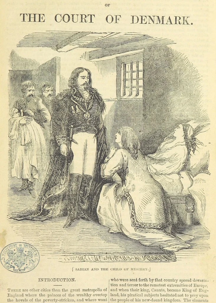 An illustration from The Mysteries of the Court of Denmark ... Illustrated, 1863, leaf 13