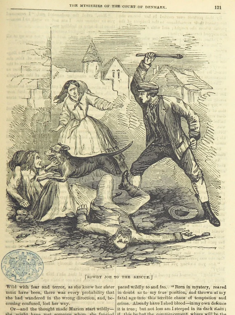 An illustration from The Mysteries of the Court of Denmark ... Illustrated, 1863, leaf 133