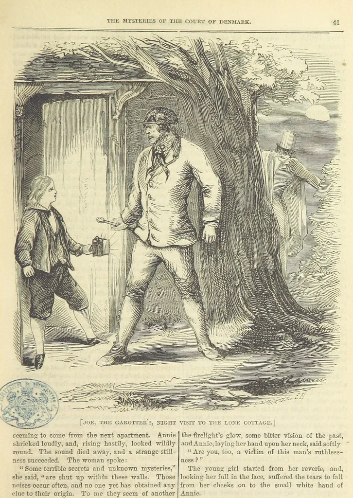 An illustration from The Mysteries of the Court of Denmark ... Illustrated, 1863, leaf 53