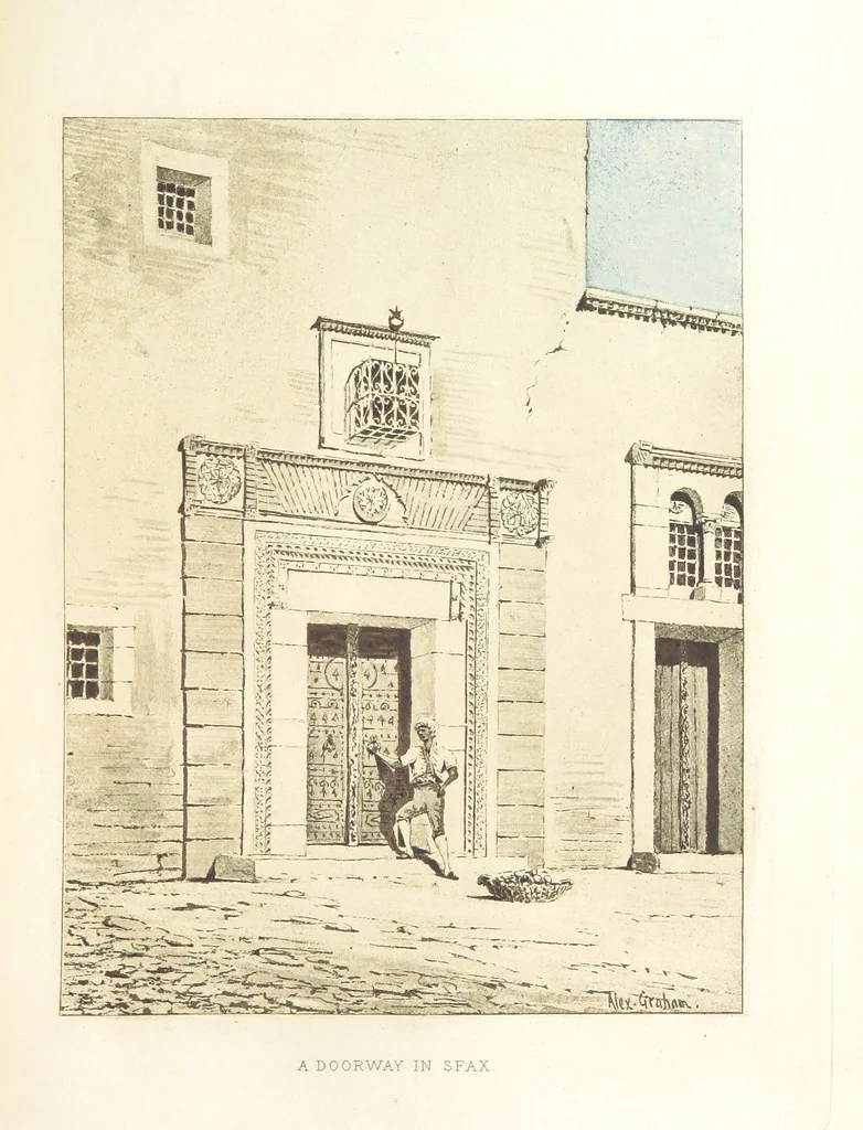 An illustration from Travels in Tunisia. With a glossary, a map, a bibliography, and fifty illustrations, 1887, leaf 143