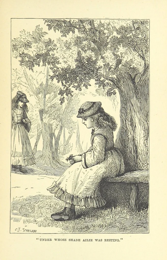 An illustration from Ailie Stuart: a story of school life. [With illustrations, 1873, leaf 45